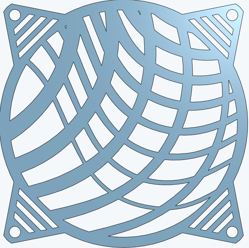 120MM FAN COVER - ABSTRACT PATTERN INTERSECT