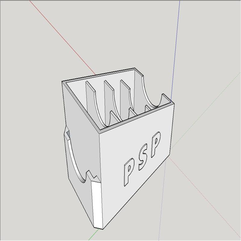 PSP 4x Battery + Memory Stick Duo holder
