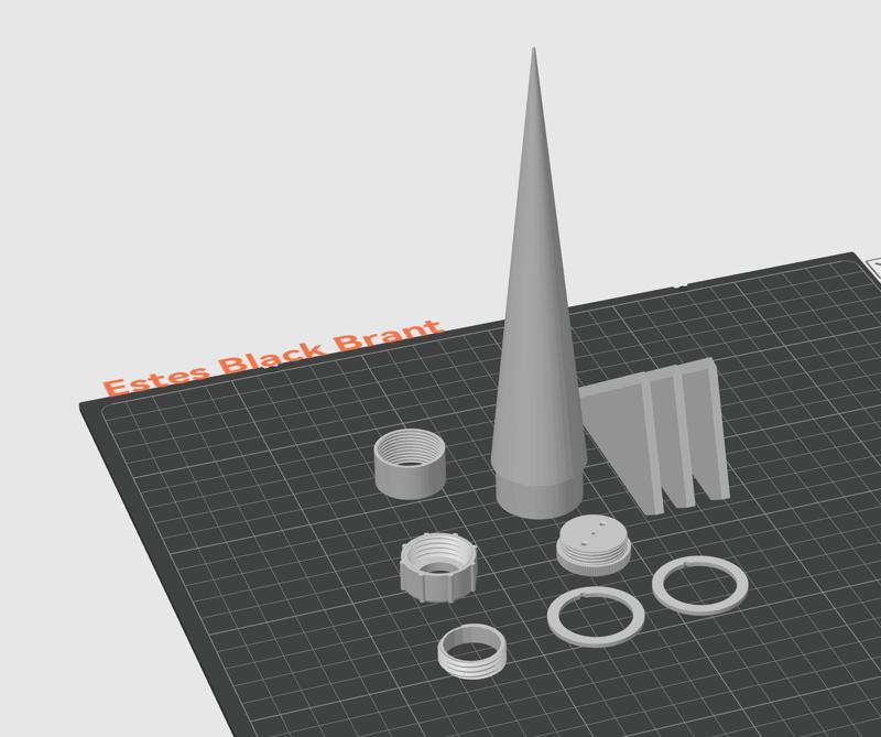 Black Brant Model Rocket Replacement or Upgrade Parts