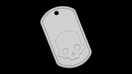 Helldivers Dog Tag Keychain v3