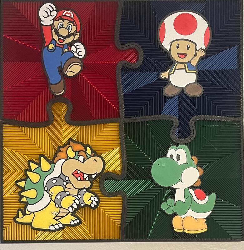 Mario Puzzle Piece Wall Art
