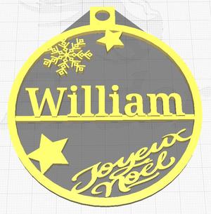 william christmas ornament