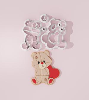 Sweet Bear With Heart #1 CookieCutter