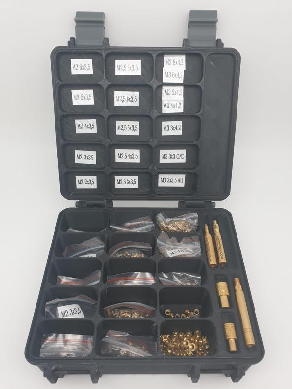 Threaded Insert Box with 15 compartments and Logo