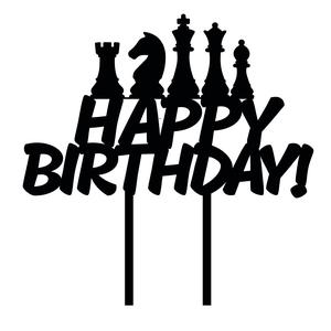 3 X TOPPER CAKE CHESS CHESS TOPPER
