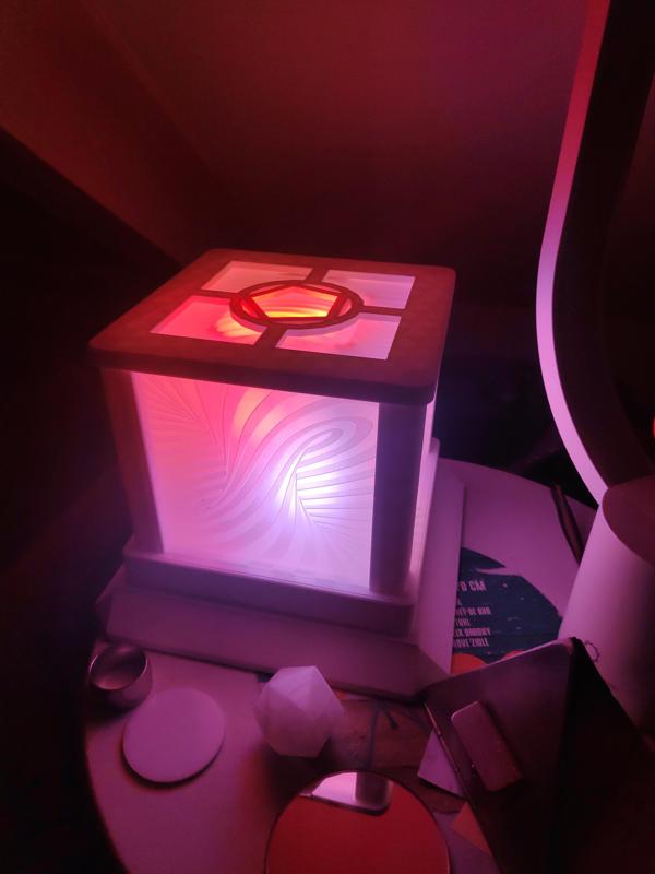 Night light panel light with custom panels laser cut