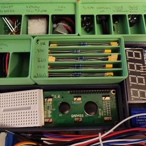 Gridfinity Resistor Bin 5 Compartment