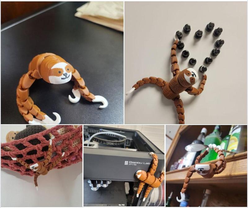 Flexi-sloth remix for multi-material face