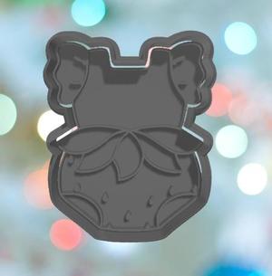 Baby Shower Strawberry Romper Cookie Cutter
