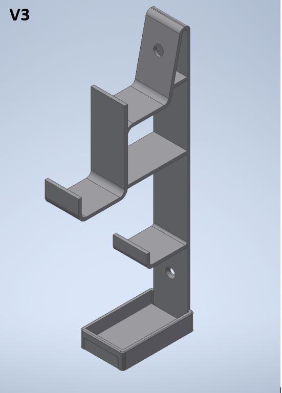 Wall holder for 2 controller and headset