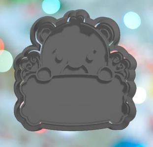 Angel Bear Plaque Cookie Cutter