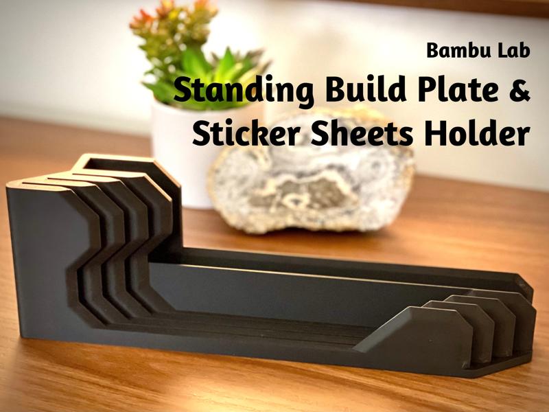 Standing Build Plate & Sticker Sheets Holder