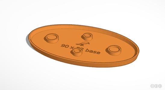 90x52mm oval base (magnetic)