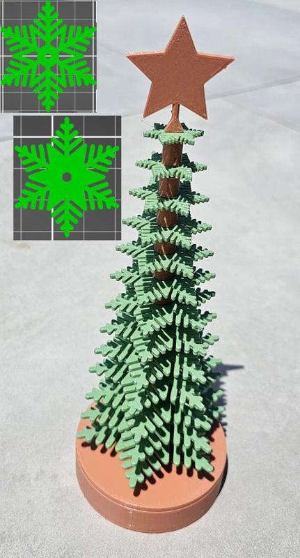 Christmas tree - stackable, 'pine' design pattern