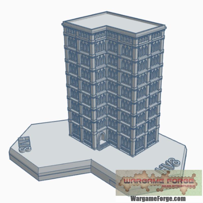 Gothic Building 99 Hex Map Scale HMSG099