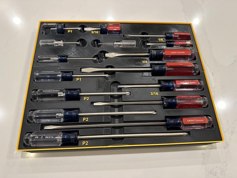 Gridfinity - Craftsman Screwdriver Holder