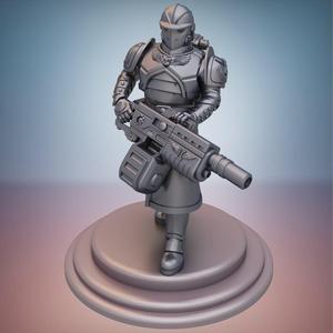 Sanctus Manipulus. Heavy Machine Gun specialist and ammo bearer.