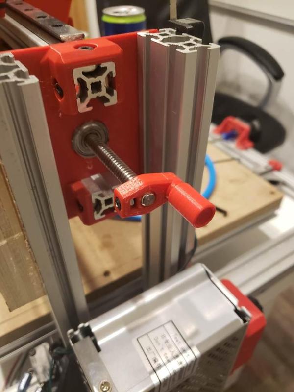 Lead screw handle/crank