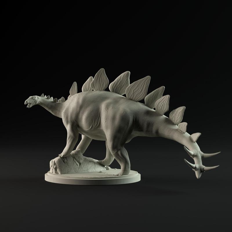 Stegosaurus looking 1-35 scale pre-supported dinosaur