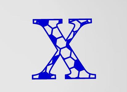 Soccer letter X