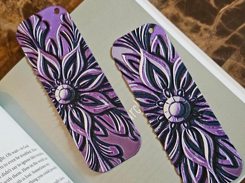 Ornate floral bookmarks 2 - Hueforge