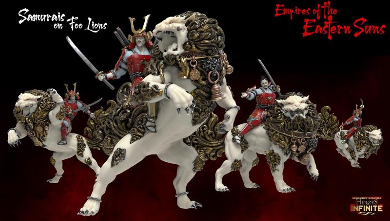 Samurais on Foo Lions