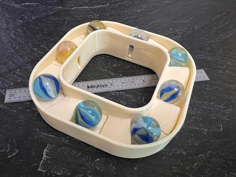 Square marble machine spinner