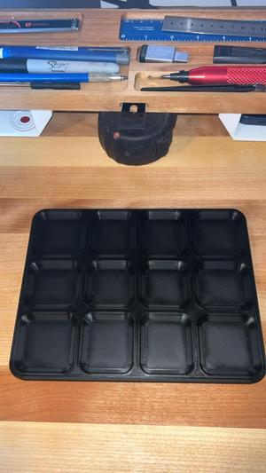 tray with organizer (for ajustable stackable box)
