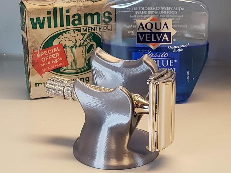 Safety Razor and Shaving Brush Stand
