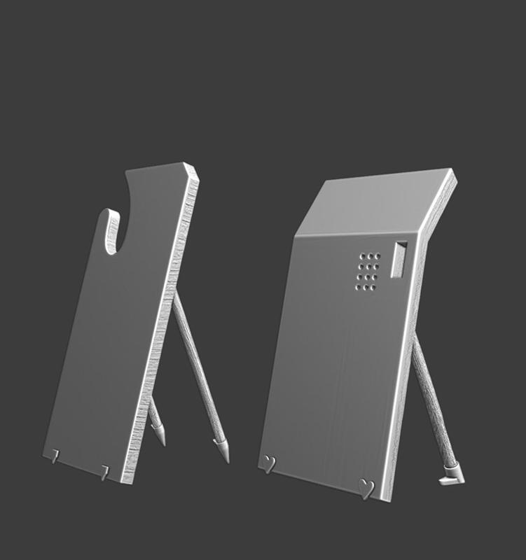 Two medieval parvise shields with stands