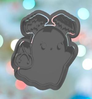 Halloween Ghost With Bat Head Band Cookie Cutter