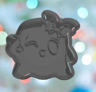 Halloween Girly Ghost Cookie Cutter