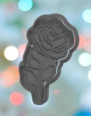 Tall Rose Flower Cookie Cutter