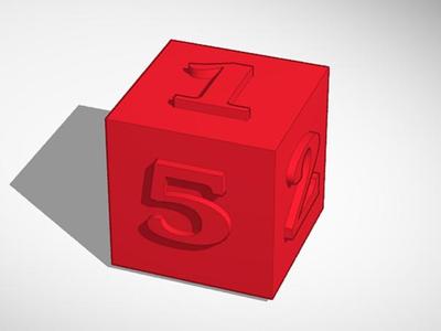 Dice with numbers