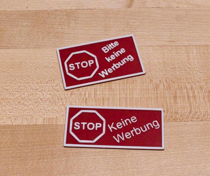 Keine Werbung Schild Briefkasten