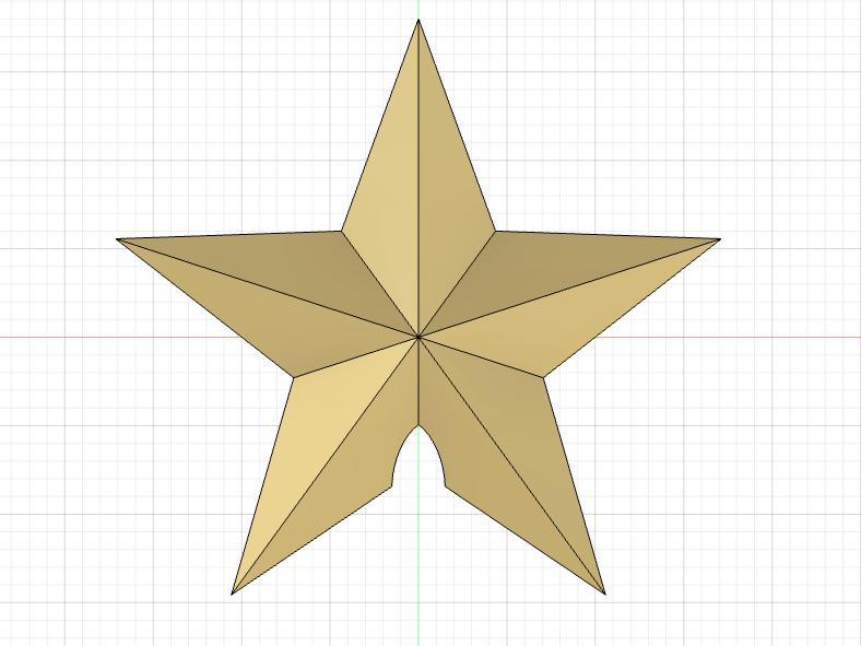 Christmas Star Tree Topper Shell (Fusion 360)