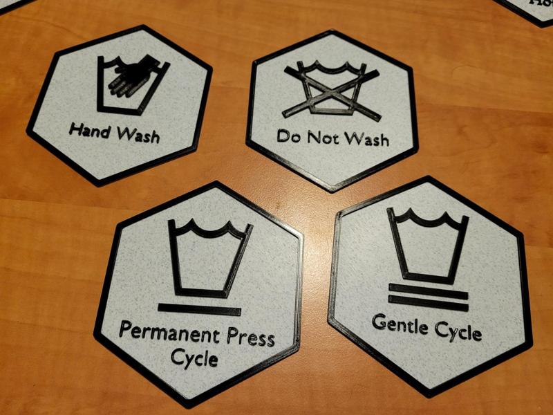 Laundry Hex Decorations - Series 2 - Cycles