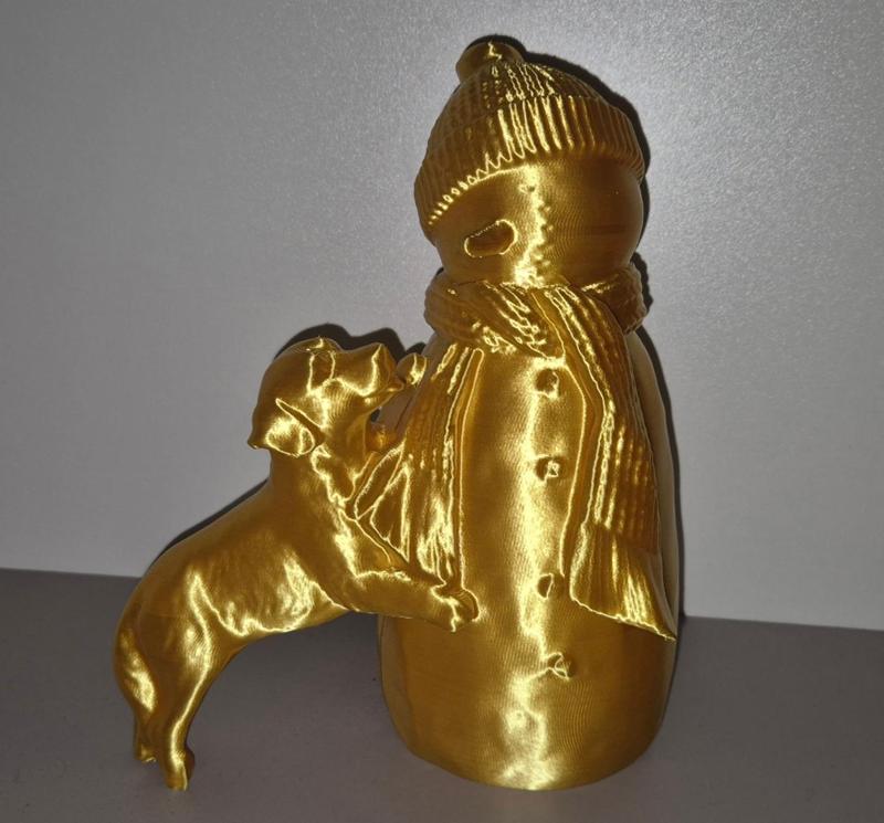 Snowman and Dog Figurine