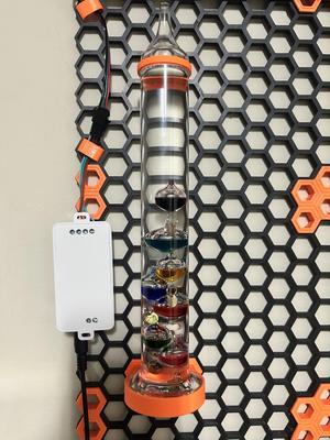 Galileo Thermometer Honeycomb Storage Wall