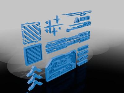 Sci Fi Greebles Elements Collection.