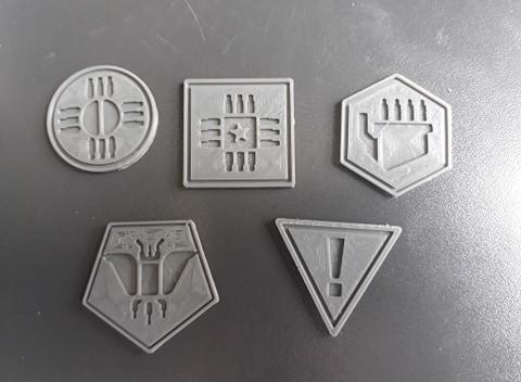 Eclipse Phase RPG tokens - Threat, Vigor, Moxie, Insight, Flex