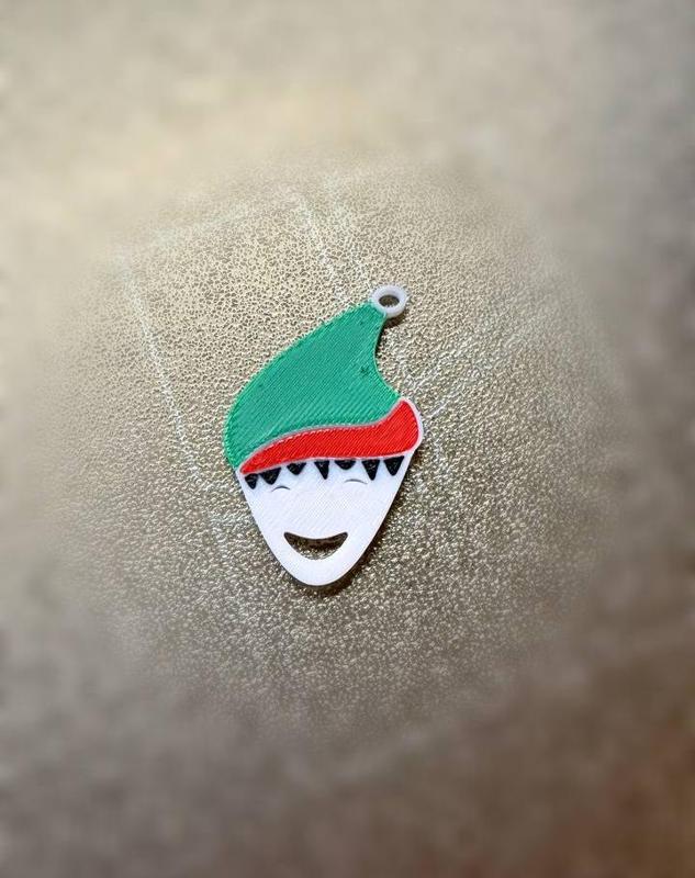 Happy Christmas Elf Keychain (AMS low fil waste)