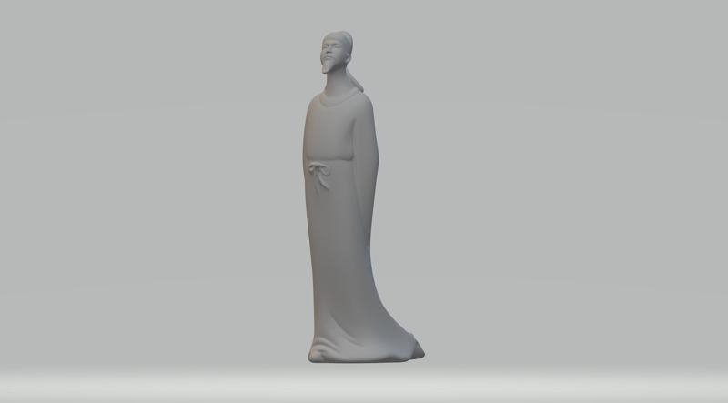 Li Bai Ancient Literati Poet 3D print model