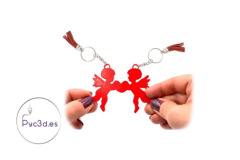 CUPID BROKEN HEART KEYRING