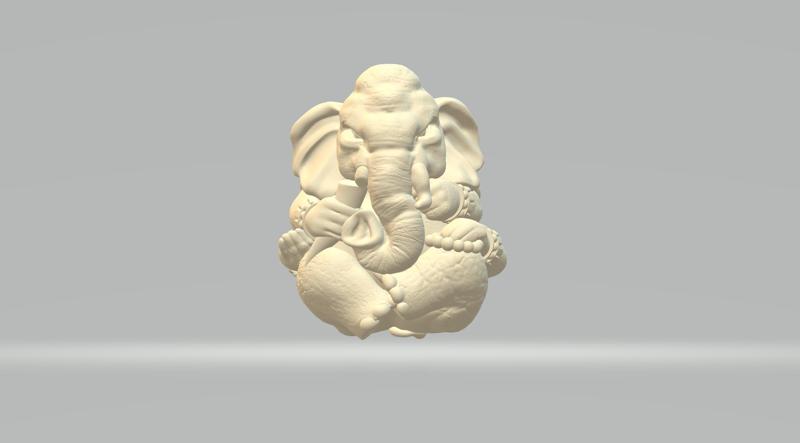 Ganesha Hindu God 3D print model