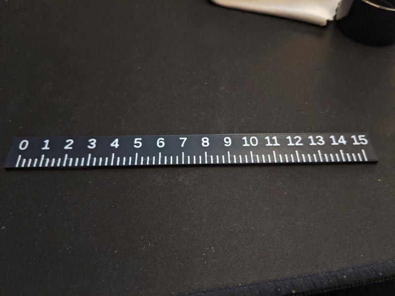 15cm ruler with 2.5mm steps