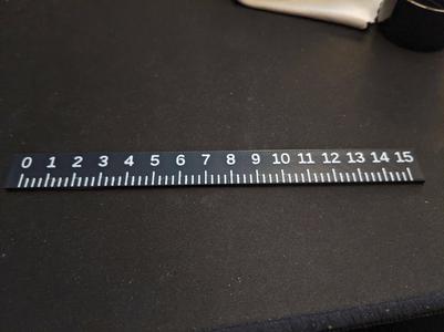 15cm ruler with 2.5mm steps