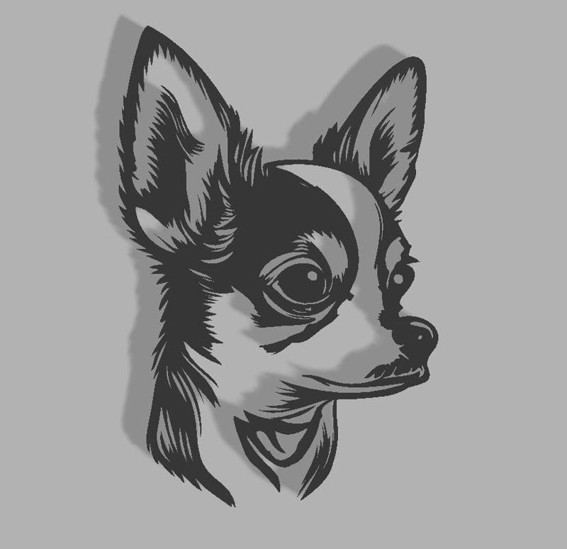 Chihuahua silhouette wall art