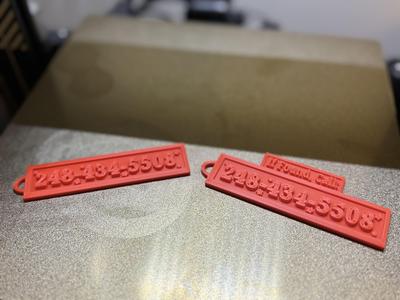 Prank Number Keychain