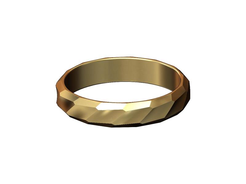 Geometric facets band US sizes 5to13 3D print model